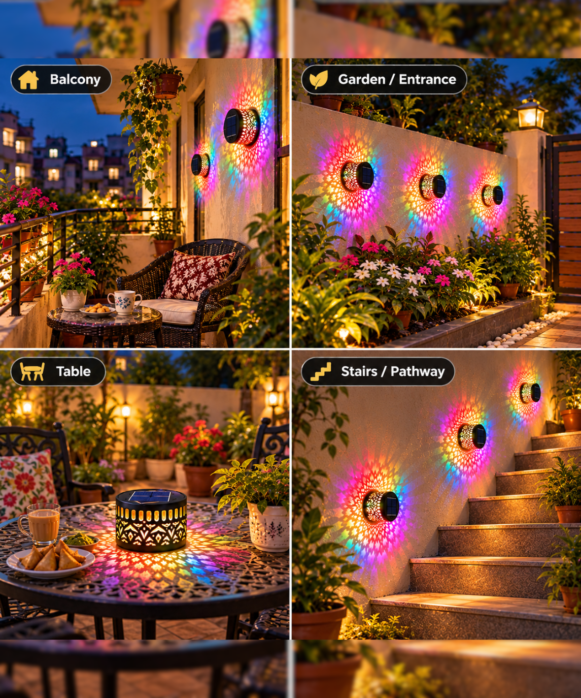 Solar Mandala Lights | Wireless | Diwali, Dussehra, New Year, Christmas and More | by Veloura